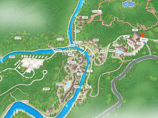 皋兰结合景区手绘地图智慧导览和720全景技术，可以让景区更加“动”起来，为游客提供更加身临其境的导览体验。